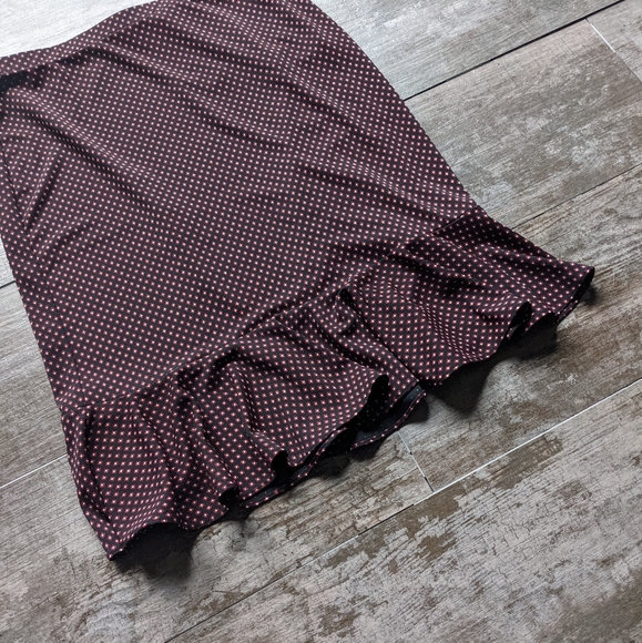 MICHAEL MICHAEL KORS Diamond Pattern Ruffle Skirt Elastic Waist - Picture 2 of 3